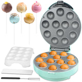 Bakers Friend Cake Pop Maker Machine Set with Cake Pop Stand, Sticks & Fork Tool, 12 Cake Pops Capacity, Aquamarine