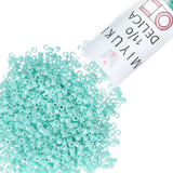Miyuki Delica Seed Beads - Size 11/0 (1.6 mm), DB1576, Opaque Sea Opal AB, 7.2 g, Approx. 1440 Beads, Made in Japan