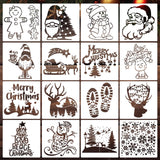 Christmas Stencils for Crafts Reusable 8Large Christmas Stencil Santa Snowman Gnome Holiday Drawing Templates for Painting o