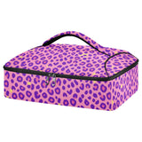 SyXIOP Insulated Casserole Carrier Bag Rainbow Pink Leopard Print