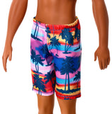 Barbie Ken Beach Doll Wearing Tropical Print Swimsuit, For Kids 3 To 7 Years Old