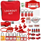 BULANGD Electrical Lockout Tagout Kit - Hasps, Safety Padlocks Circuit Breaker Lock, Loto Tags, Plug Lockout, Steel Lockout Hasp