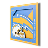 YouTheFan NFL Los Angeles Chargers 3D Logo Series Wall Art - 12x12