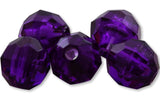 Faceted Acrylic Plastic Beads 200 Pack - Made in USA (Translucent Purple, 8mm)