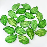 LIMAOLLY 30pcs Glass Leaf Beads Leaf Shape Spacer Crystal Beads for Jewelry Making DIY Necklace Bracelet Earring Wind Chimes Cra