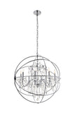 Living District Cordelia 8-Light Transitional Metal Pendant In Chrome