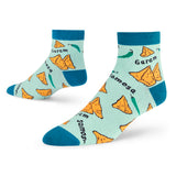 Dynamocks MenS And WomenS Combed Cotton Ankle Length Socks (Pack Of 1) (Multicolour, Free Size) (Ca Samosa)