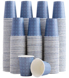 Clawsoff 300 Pack Paper Cups 8 oz, Disposable Hot/Cold Beverage Drinking Cups, 8 OZ Paper Coffee Cups, Navy Floral Coffee Cups f