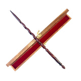 Will OWisps Wand Emporium Witch and Wizard Wand in Real Wooden Display Box Certificate of Authenticity (The Enchanter)