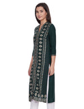 W For Woman Women'S Regular Kurta (21Few13554L-114310_Teal 8)