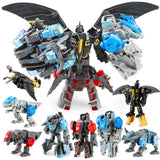 Getatoy Dinosaur Transforming Robot Toys: 4-in-1 STEM Figure Robot Dinosaur Toys for Kids 3-8 Transform Toy Birthday Gifts for B