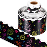Outus 49 Feet Space Bulletin Board Borders Outer Space Bulletin Trim Stickers Confetti Galaxy Back to School Decoration Borders 