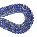 Gemstone Beads for Jewelry Making, Sold per Bag 5 Strands Inside, Lapis Lazuli 6mm