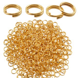Jump Rings, 500 Pieces Golden Double Loop Round Split Rings Small Key Chain Hoops for Key Charms Jewelry Making, 6mm