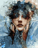 LukFun Paint by Numbers for Adults, Angel Acrylic Painting by Number Kit, 16 x 20 inch (Gaze of Angel, Without Frame)