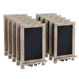 Flash Furniture Canterbury 10 Pack Tabletop Magnetic Chalkboards - Weathered Finish - 9.5 x 14 - Metal Folding Legs - Hanging Me
