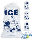 8lb Ice Bags with Drawstring - 100 Pack Heavy-Duty Plastic Ice Storage Bags, Freezer-Safe & Reusable, Leak-Resistant for Coolers