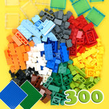 310-Piece Building Blocks Set, Creative Classic Bulk Bricks Toy, Transparent Panel Bricks Baseplate, Compatible with All Major B