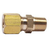 LTWFITTING Brass 1/4-Inch OD x 1/8-Inch Male NPT Compression Connector Fitting(Pack of 25)