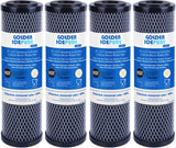 GOLDEN ICEPURE CTO10, 1 Micron 2.5 x 10 Whole House CTO Carbon Sediment Water Filter Compatible with Dupont WFPFC8002, WFPFC9001