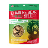 Charlee Bear Grain Free Meaty Bites Freeze Dried Dog Treats, Beef and Cheese, 2.25 Ounce Resealable Bag, Training Treats or Meal