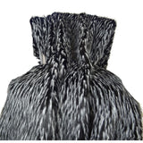 Plutus Brands Wolf Fur Throw Pillow, 114 X 120, Black/White