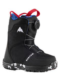 Burton Kids' Grom BOA Snowboard Boots, Black, 3K