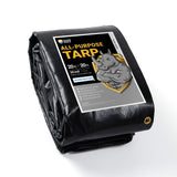 GUARD SHIELD Extreme Heavy Duty Black Poly Tarp 20x20 Feet Cover Waterproof Tarps 20mil Thick UV and Tear Resistant Tarpaulin