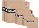 Variety Canvas 9 Piece 6X6 4X4 3X3 Inch MDF Boards for Art and Craft, Wood MDF Sheets for Craft Work, DIY MDF Cutouts