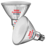 Explux 300 Watt Equivalent PAR38 LED Flood Light Bulbs, Ultra Bright 3600 Lumens, Dimmable, Full-Glass Outdoor Waterproof & Anti