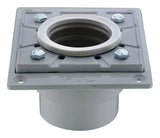 Dawn SDB040206 Square PVC Shower Drain Base, Grey, Gray