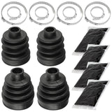 Caltric 2 Rear Axle Outer and Inner CV Boot Kit Compatible with Yamaha Rhino 700 YXR700F Fi 2008-2013