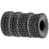 SunF XC 23x7-10 Front & 22x10-10 Rear ATV UTV Knobby Sport Tires,6 PR Tubeless A027, Set of 4