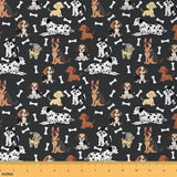 Feelyou Puppy Dog Fabric by The Yard Kids 1 Yard Cute Upholstery Fabric for Chairs for Boys Girls Teens Kawaii Waterproof Outdoo