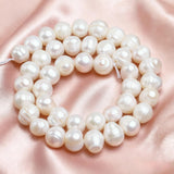 THRELE 40pcs Natural Freshwater Pearl Strand, 9-10mm Potato Pearl Beads for Jewelry Making, Crafting, DIY Bracelets and Necklace