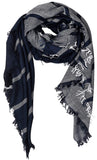 Aimee MenS And WomenS Viscose Decent Stripe Scarf (Navy Blue)