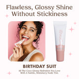 Kopari Coconut Lip Glossy | Nude Tint Birthday Suit | Vegan Hydrating Moisturizing Lip Oil Vitamin E Shea Butter Long Wear High