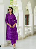 Anni Designer Women'S Rayon Blend Anarkali Printed Kurta With Pant (Marup Begani-Vks03_L_Begani_Large),Begani,L,,,