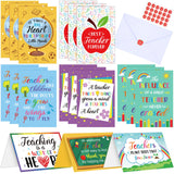 Jetec 24 Sets Teacher Thank You Cards Appreciation Gifts Cards Bulk for Teachers Day Appreciation Gifts(Appreciation)