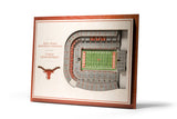 YouTheFan NCAA Texas Longhorns 5Layer StadiumView 3D Wall Art Darrell K Royal Texas Memorial Stadium