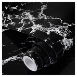 practicalWs Glossy Marble Wall Paper Granite Black/Grey Kitchen Countertop Cabinet Furniture Refurbishment Removable Wallpaper P