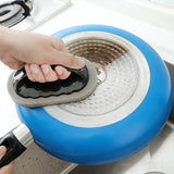 Scrub Sponge with Handle, Scrubbing Pad for Stubborn Stains on Pots Pans & Kitchen Surfaces (2pcs)