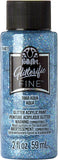 FolkArt Glitterific Fine Assorted Acrylic Craft Paints, Aqua 2 fl oz Premium Acrylic Paint with Glitter Finish, Perfect for Easy
