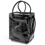 CleverMade Large Laundry Basket Hamper Bag, 90l Portable Collapsible Cart with Wheels, Heavy Duty Storage Organizer for Clothes 