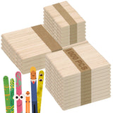 1000PCS Wooden Sticks for Craft, 3 Sizes (2.5,4.5,6) Natural Wood Popsicle Sticks for Ice Pops Waxing Hair Removal and Wax Suppl