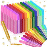 Saypacck 156 Pcs Glitter Glue Pens Bulk 12 Colors Rainbow Glue Stick for Crafts Teacher Appreciate Graduation Gift Supplies for 