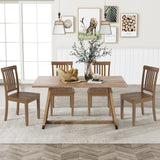COLAMY Wooden Dining Chairs Set of 4, Solid Rubberwood Kitchen & Dining Room Chairs, Farmhouse Rustic Side Chairs for Dining Tab