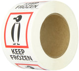 Tape Logic Aviditi Tape Logic 3 x 4,Keep Frozen Red/White/Black Warning Sticker, for Shipping, Handling, Packing, and Moving