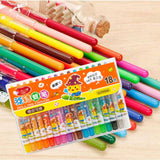 SHAKTISM 18 Color TwistUp Rolling Crayons for Kids, Retractable Oil Pastel Crayon Set, NonMessy Coloring & Drawing Pens, Brigh