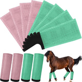 Bulyoou Set of 8 Mesh Fly Boots for Horse Breathable Mesh Horse Boots Protective Loose Wraps Adjustable for Preventing Legs Redu